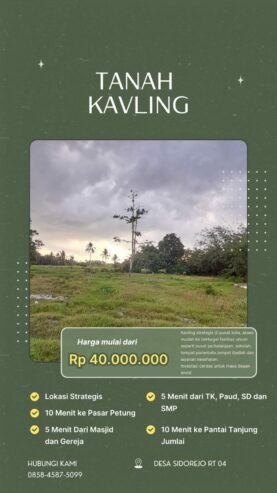 LAHAN KAVLING PROMO BULAN DESEMBER