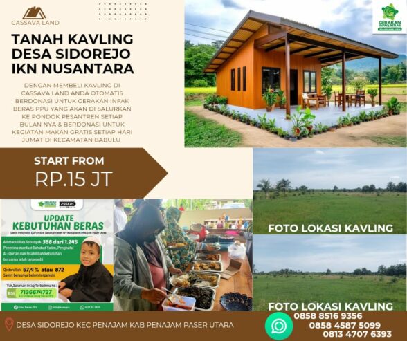 BELI TANAH KAVLING SEKALIGUS BERINFAK